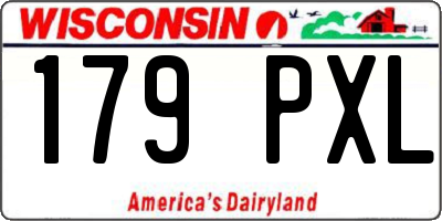 WI license plate 179PXL