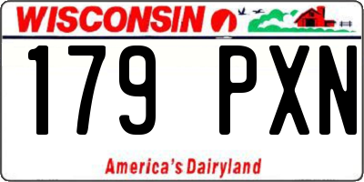 WI license plate 179PXN