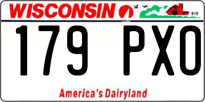 WI license plate 179PXO