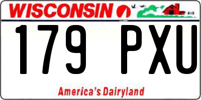WI license plate 179PXU