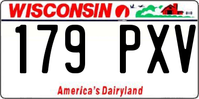 WI license plate 179PXV