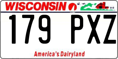 WI license plate 179PXZ