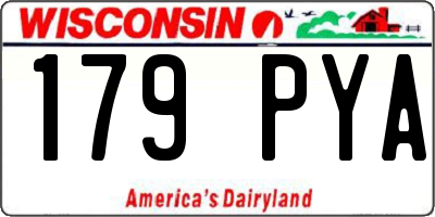 WI license plate 179PYA