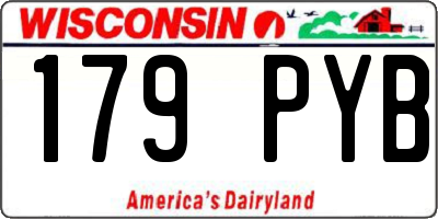WI license plate 179PYB
