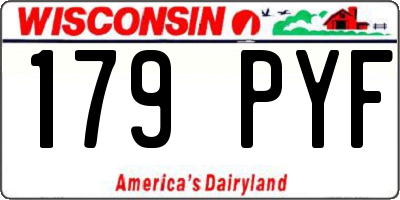 WI license plate 179PYF