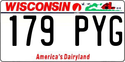 WI license plate 179PYG