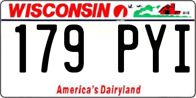 WI license plate 179PYI