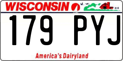 WI license plate 179PYJ