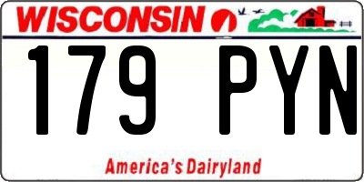 WI license plate 179PYN