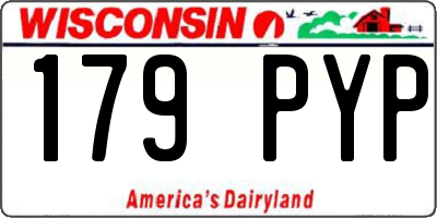 WI license plate 179PYP