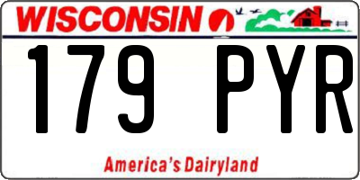 WI license plate 179PYR