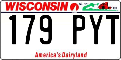 WI license plate 179PYT