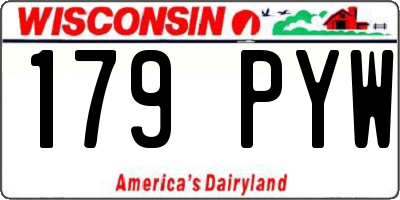 WI license plate 179PYW