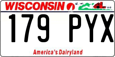 WI license plate 179PYX