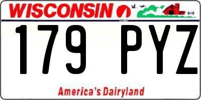WI license plate 179PYZ