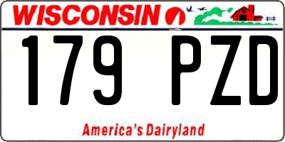 WI license plate 179PZD