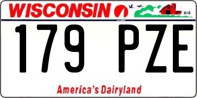 WI license plate 179PZE
