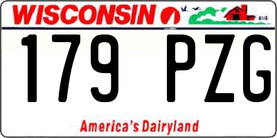 WI license plate 179PZG