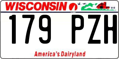 WI license plate 179PZH
