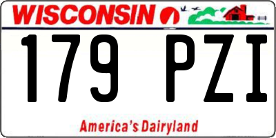 WI license plate 179PZI