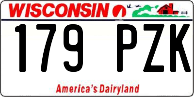 WI license plate 179PZK