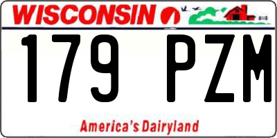 WI license plate 179PZM