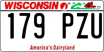 WI license plate 179PZU