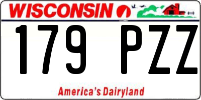 WI license plate 179PZZ