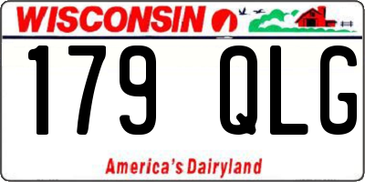 WI license plate 179QLG