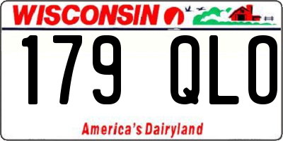 WI license plate 179QLO