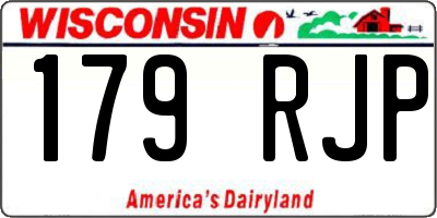 WI license plate 179RJP