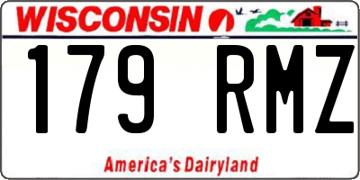 WI license plate 179RMZ
