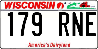 WI license plate 179RNE