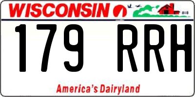 WI license plate 179RRH