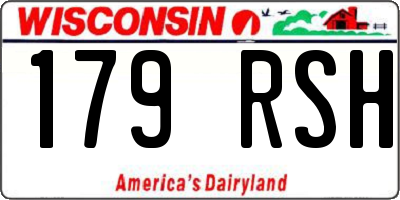 WI license plate 179RSH