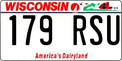 WI license plate 179RSU