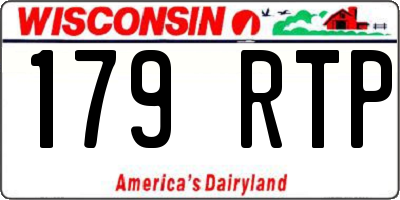 WI license plate 179RTP