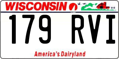 WI license plate 179RVI