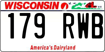 WI license plate 179RWB