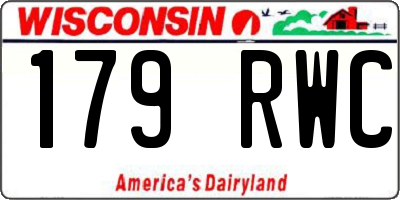 WI license plate 179RWC
