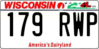 WI license plate 179RWP