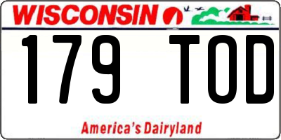 WI license plate 179TOD