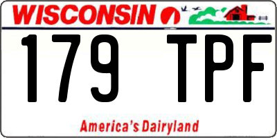 WI license plate 179TPF
