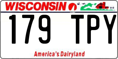 WI license plate 179TPY