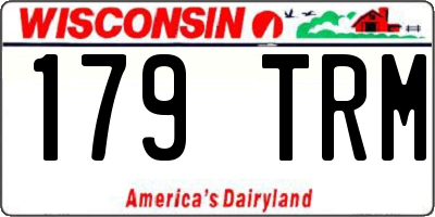 WI license plate 179TRM