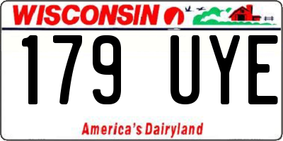 WI license plate 179UYE