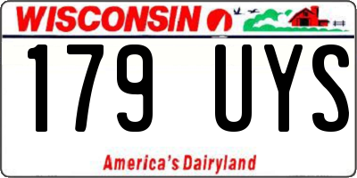 WI license plate 179UYS