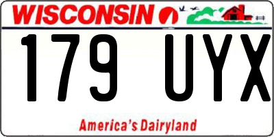 WI license plate 179UYX