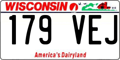 WI license plate 179VEJ