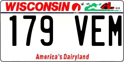 WI license plate 179VEM